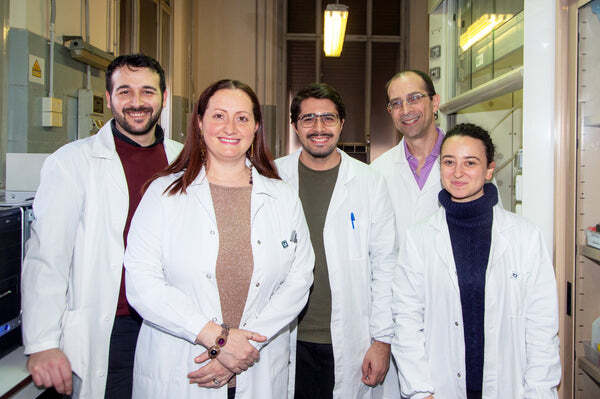 Photo (L-R): Dr Michele Protti, Dr Laura Mercolini, PhD student Marco Cirrincione, Dr Roberto Mandrioli, and PhD student Camilla Marasca; Pharmaco-Toxicological Analysis (PTA Lab), Bologna, Italy.